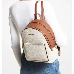 Michael Kors | Bags | Michael Kors Cream And Brown Backpack  display picture 3
